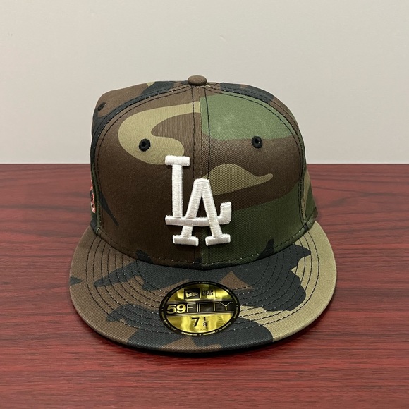 New Era, 59Fifty Fitted Hat, Los Angeles Dodgers, 75th World Series, Camouflage - Picture 1 of 10